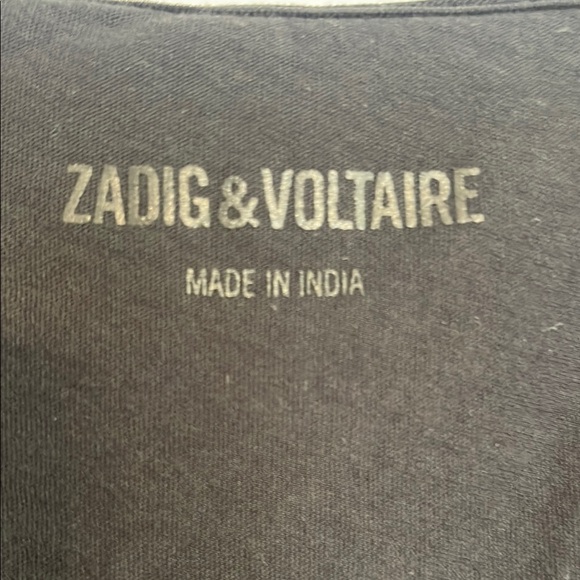 Zadig & Voltaire Black Tee with Gold Accents - Picture 2 of 4